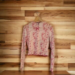 Forever 21 Pink Tie-Dye Long Sleeve Top